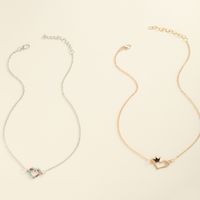 Fashion Heart Crown Pendent Necklace Set Wholesale Nihaojewelry main image 5