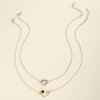 Fashion Heart Crown Pendent Necklace Set Wholesale Nihaojewelry sku image 1