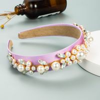 Baroque Creative Leaf Flower Shape Imitation Pearl Headband Wholesale Nihaojewelry main image 7