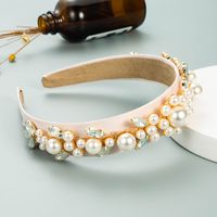 Baroque Creative Leaf Flower Shape Imitation Pearl Headband Wholesale Nihaojewelry sku image 5