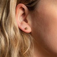 Wholesale Jewelry Glossy Heart Bead Copper Stud Earrings Nihaojewelry main image 4