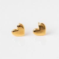 Wholesale Jewelry Glossy Heart Bead Copper Stud Earrings Nihaojewelry main image 6