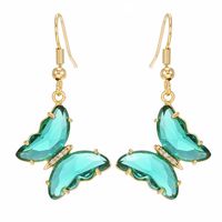 Wholesale Jewelry Butterfly Glass Cystal Pendant Earrings Nihaojewelry main image 1
