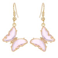 Wholesale Jewelry Butterfly Glass Cystal Pendant Earrings Nihaojewelry main image 5