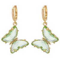 Wholesale Jewelry Glass Crystal Butterfly Pendant Earrings Nihaojewelry main image 6