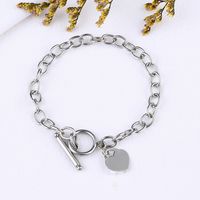 Simple Style Heart Stainless Steel No Inlaid Bracelets main image 1