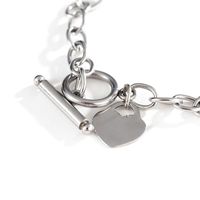 Simple Style Heart Stainless Steel No Inlaid Bracelets main image 3