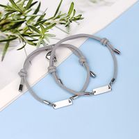 Wholesale Jewelry Heart-shaped Magnets Stainless Steel Couple Bracelet A Pair Set Nihaojewelry main image 5