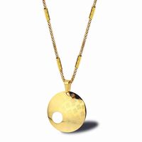 Fashion Round 18K Gold Plated No Inlaid 304 Stainless Steel Wholesale main image 5