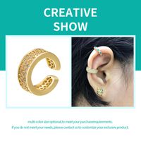 Fashion Micro-inlaid Zircon Copper Ear Bone Clip Wholesale Nihaojewelry main image 3