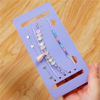 Simple Combination Set Dripping Oil Letter Shell Necklace Wholesale Nihaojewelry main image 3