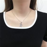 Fashion Micro-inlaid Zircon Crown English Letter Necklace Platinum Necklace Wholesale Nihaojewelry main image 4