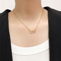Simple Fashion Angel 000-999 Stainless Steel Number Necklace Wholesale Nihaojewelry main image 4