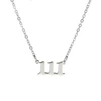 Simple Fashion Angel 000-999 Stainless Steel Number Necklace Wholesale Nihaojewelry main image 3