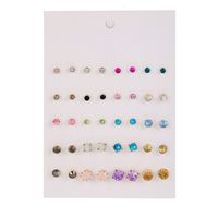 Wholesale Jewelry Geometric Color Rhinestones Stud Earrings Set Nihaojewelry main image 1