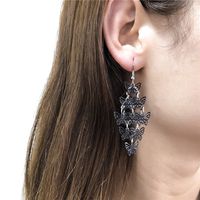 Wholesale Jewelry Black Multi-layer Butterfly Tassel Earrings Nihaojewelry main image 6