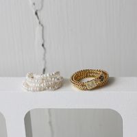 Fashion Snake Bone Wheat M Square Winding Copper Ring Wholesale Nihaojewelry main image 1