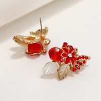 Wholesale Jewelry Shell Rose Crystal Stud Earrings Nihaojewelry main image 3