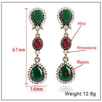 Ethnic Style Jewelry Original Yunnan Vintage Exaggerated Earrings New European And American Inlaid Jewel Tassel Earrings Foreign Trade Jewelry main image 5