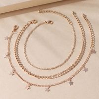 Simple Small Star Chain Multi-layer Copper Anklet Wholesale Nihaojewelry main image 1