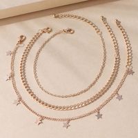 Simple Small Star Chain Multi-layer Copper Anklet Wholesale Nihaojewelry sku image 1