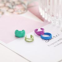 Wholesale Jewelry Cute Geometric Multi-color Ear Clip Set Nihaojewelry main image 3