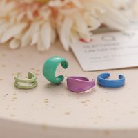 Wholesale Jewelry Cute Geometric Multi-color Ear Clip Set Nihaojewelry main image 5