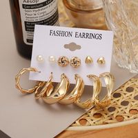 New Creative Simple Women Jewelry Circle Party Vintage Fashion European And American Style Pearl Dark Wind Earrings main image 5