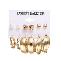 New Creative Simple Women Jewelry Circle Party Vintage Fashion European And American Style Pearl Dark Wind Earrings main image 6