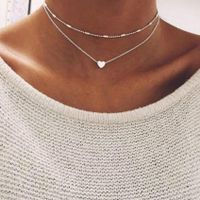 New Creative Simple Fashion Temperament Women's Jewelry Cute Love Round Beads Multi-layer Necklace main image 3