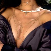Casual  Flashing Diamond Tassel Necklace Body Chain Wholesale Nihaojewelry main image 1