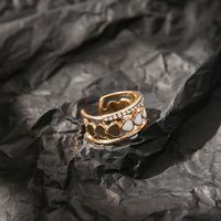 Nuevo Anillo Cruzado De Múltiples Capas En Forma De Corazón Con Diamante Anillo Abierto Moda Europea Y Americana Goteo De Corazón A Corazón Anillos Anillo De Dedo Pequeño Para Mujer main image 6