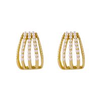 Wholesale Jewelry Multilayer Arc Pearl Stud Earrings Nihaojewelry main image 6
