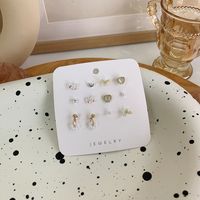 Small Colorful Bow Stud Earrings Suit Female Summer Niche Design Sense Opal Simple Student Ear-caring Earrings main image 5