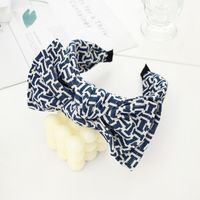 Cross-border Europe And America Creative Letter Headband Korean Style Bow Hair Clip Fabric Wide Brim Hair Pressing Face Wash Hair Bands F624 main image 4