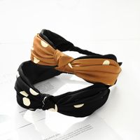 Korean Wide-brimmed Polka Dot Fabric Knotted Headband Wholesale Nihaojewelry main image 4