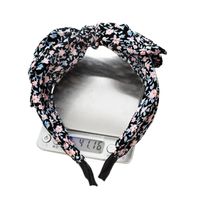Retro Print Fabric Floral Bow Headband Wholesale Nihaojewelry main image 3