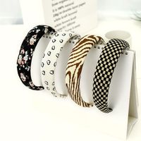 Fashion Sponge Black And White Printing Headband Wholesale Nihaojewelry main image 6