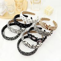 Fashion Sponge Black And White Printing Headband Wholesale Nihaojewelry main image 5