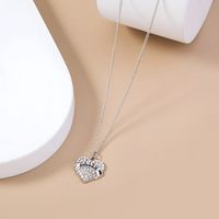 Best Seller In Europe And America Fresh Micro-inlaid White Diamond Love Necklace Ins Cold Style Letter Faith Simple Clavicle Chain main image 1
