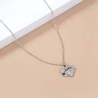Best Seller In Europe And America Fresh Micro-inlaid White Diamond Love Necklace Ins Cold Style Letter Faith Simple Clavicle Chain main image 6