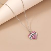 Best Seller In Europe And America Small Fresh Micro-inlaid Love Necklace Ins Cold Style Letter Believe Simple Clavicle Chain Female main image 1