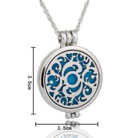 Wholesale Jewelry Hollow Wave Luminous Aromatherapy Pendant Stainless Steel Necklace Nihaojewelry main image 6