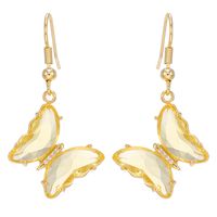 Wholesale Jewelry Butterfly Glass Cystal Pendant Earrings Nihaojewelry sku image 1