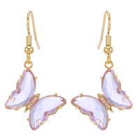 Al Por Mayor Joyería Mariposa Cristal Cystal Pendientes Colgantes Nihaojewelry sku image 3