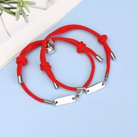 Wholesale Jewelry Heart-shaped Magnets Stainless Steel Couple Bracelet A Pair Set Nihaojewelry sku image 1