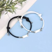 Wholesale Jewelry Heart-shaped Magnets Stainless Steel Couple Bracelet A Pair Set Nihaojewelry sku image 2