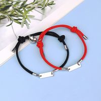 Wholesale Jewelry Heart-shaped Magnets Stainless Steel Couple Bracelet A Pair Set Nihaojewelry sku image 7