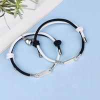 En Gros Bijoux En Forme De Coeur Aimants En Acier Inoxydable Couple Bracelet Une Paire Ensemble Nihaojewelry sku image 4