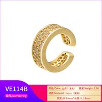 Fashion Micro-inlaid Zircon Copper Ear Bone Clip Wholesale Nihaojewelry sku image 1